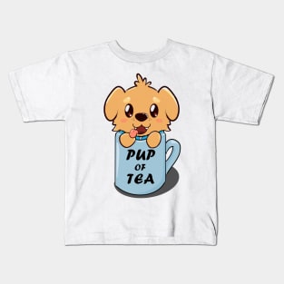 Pup of tea Kids T-Shirt